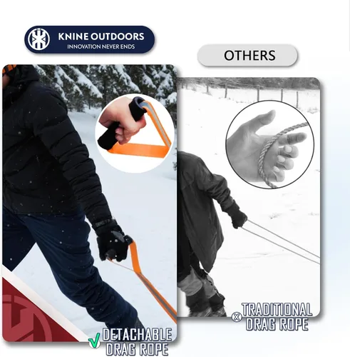 Miniatura 4 de KNINE OUTDOORS Kit de aderezo de campo con arnés de arrastre de ciervo y herramienta de traslado, accesorios de caza para hombres, equipo de caza