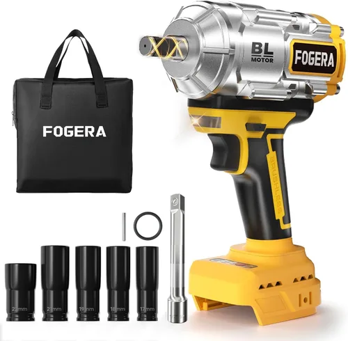 Llave de impacto inalámbrica de 1/2 pulgada – Compatible con baterías Dewalt de 20 V, 1100 pies-libras (1500 N.m), destornillador de impacto de alto