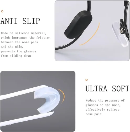 Miniatura 3 de 18 pares de fundas para la nariz para lentes, almohadillas antideslizantes de silicona para la nariz, repuesto para lentes de sol, ultrasuaves