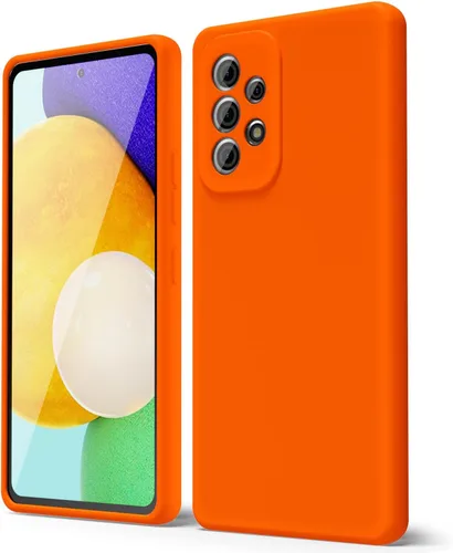 Miniatura 297 de oakxco Funda para teléfono Samsung Galaxy A12 con agarre de silicona líquida, linda delgada fina suave cubierta de gel de goma TPU lisa para mujeres