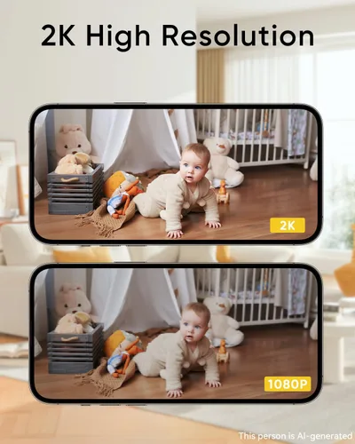 Miniatura 5 de BoyKeep Cámara para interiores, cámaras 2K para seguridad en el hogar con detección de movimiento, cámara para mascotas interiores con aplicación