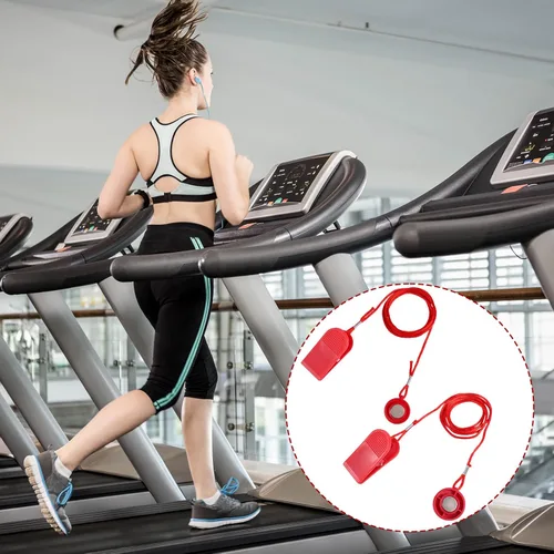 Miniatura 7 de lasuroa 2pcs Treadmill Magnet Safety Keys, 2 Styles Treadmill Magnetic Key Replacement Round Universal Running Machine Emergency Stop Safety Switch