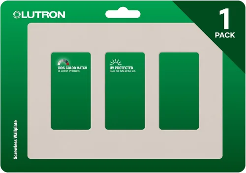 Miniatura 5 de Lutron Claro CW-3-SS - Placa de pared para interruptor de luz de acero inoxidable, 3 segmentos, sin tornillos, para interruptores de luz