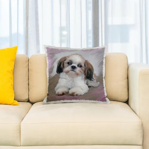 Miniatura 2 de 3dRose pc_4807_1 Funda de almohada Shih Tzu Puppy, 16 x 16