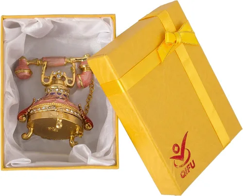 Miniatura 80 de QIFU Caja de baratija pintada a mano con bisagras, regalo único para la familia