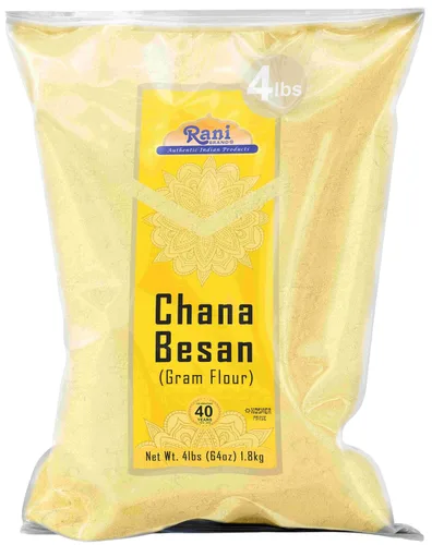 Miniatura 16 de Rani Chana Besan (harina de garbanzos, gramo) 400 onzas (25 libras) caja a granel de 25.0 lbs ~ Todo natural Vegano Apto para gluten Sin OMG