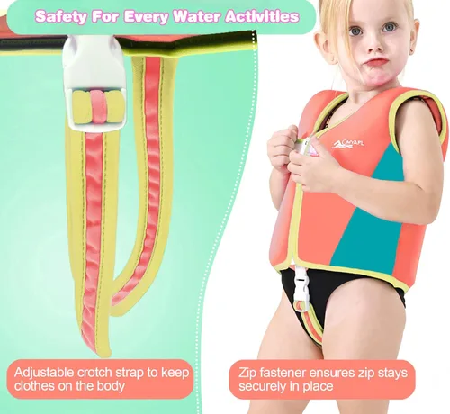 Miniatura 2 de Chaleco de natación para niños pequeños Chalecos flotadores para niños y niñas Chaqueta de natación con flotador Traje de baño con flotabilidad
