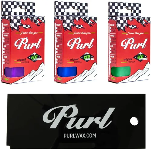 Miniatura 13 de PURL - Cera de esquí y snowboard - No tóxica - Biodegradable - Sin fluoros Grafito/Negro - Antiestático - 1 lb (454 g)