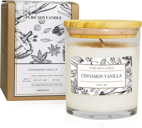Miniatura 13 de Aronica Velas seguras para mascotas con aroma a manzana, velas perfumadas de larga duración, velas de manzana Honeycrisp limpias, no tóxicas, velas