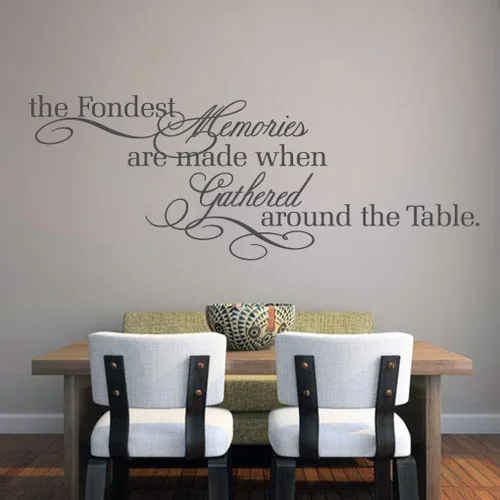 Miniatura 10 de Sweetums Signatures - Adhesivo de pared para comedor, cocina - Los recuerdos más grandes, pegatina reunidos alrededor de la mesa - Varias opciones