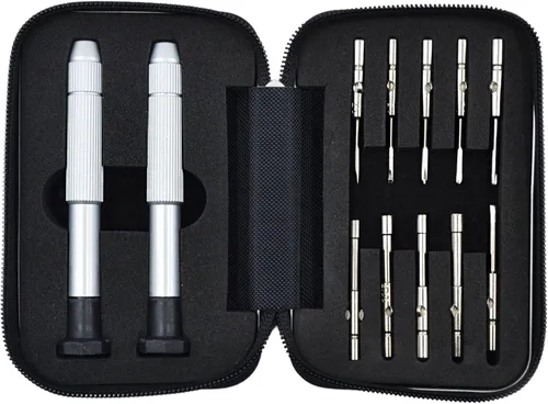 Kit de reparación de diapasón grabado - Incluye estuche grabado y herramientas - Perfecto para diapasones - Teak Tuning