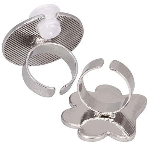 Miniatura 2 de AKOAK 2 unids/lote mini paleta de manicura portátil Metal Nail Art Polish Holder Paleta de pintura Anillos de dedo Herramientas de arte de uñas