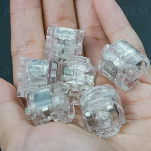 Miniatura 2 de ASTEM Kit de accesorios de ladrillos de luz verde, paquete de ladrillos de luz LED transparentes clásicos de 2 x 2, 6 piezas de bloques