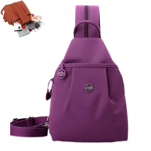 Miniatura 9 de Bolsa de viaje impermeable de 2 vías, mochila convertible, bolsa de trabajo antirrobo para mujer, 11.8x8.3x5.5 in, Azul, Grande, Minimalista