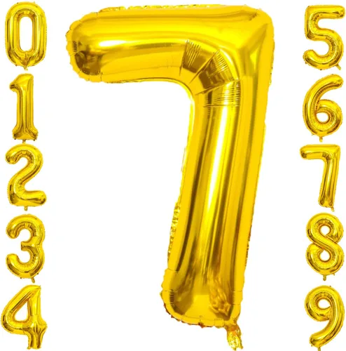 Miniatura 25 de Globo dorado grande de 40 pulgadas con letras del alfabeto de Mylar de aluminio de helio, globos de número grande para cumpleaños, aniversario