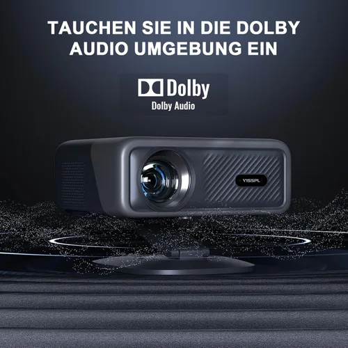 Miniatura 5 de [Aplicación con licencia oficial y 2500 ANSI] Proyector 4K con WiFi y Bluetooth, audio Dolby 3D y proyector inteligente de enfoque automático, Gris