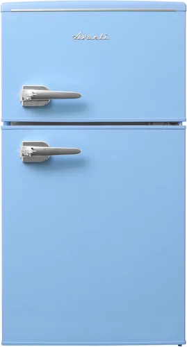 Miniatura 2 de Avanti Minirefrigerador con congelador de diseño retro, refrigerador compacto con puertas dobles para oficina en casa o dormitorio, cuenta con Azul