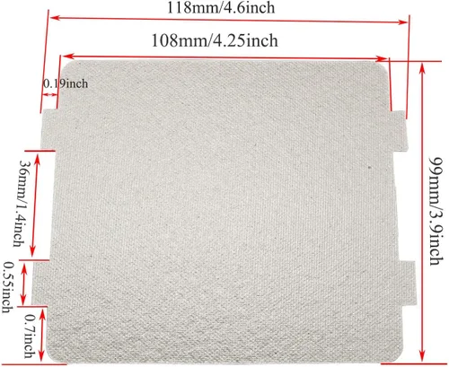 Miniatura 3 de 2pcs Horno Microondas Universal Mica Cubierta 108X99X0.0.157 in
