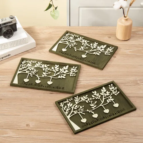 Miniatura 7 de Jeweidea Letrero personalizado con nombre de la familia con 2-9 nombres, adorno personalizado con placa grabada del árbol de la vida con soporte, 2
