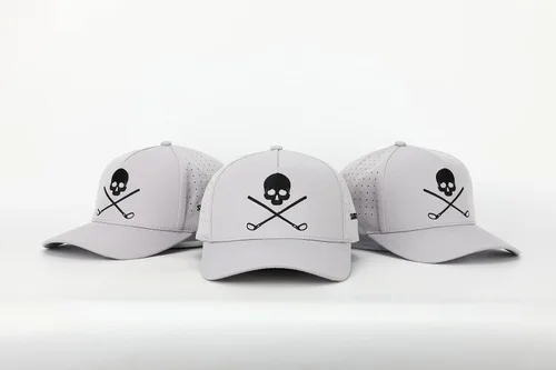 Miniatura 7 de SHANKITGOLF Gorra de golf ajustable con diseño de calavera, 95% poliéster, 5% elastano, talla única