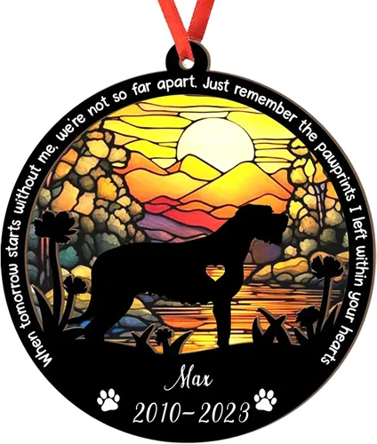 Miniatura 88 de Adorno personalizado para atrapasoles de sabueso afgano, adorno de Navidad de sabueso afgano – Regalo para perro amante, sabueso afgano
