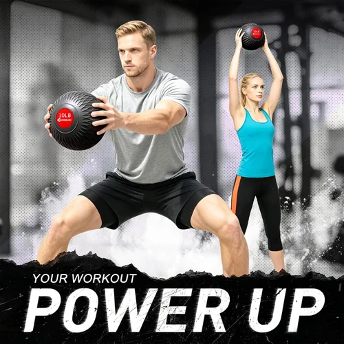 Miniatura 8 de Slam Ball 8-10 lb Medicine Ball Weighted Balls for Exercise and Workout, Strength, Cardio, Cross-Training and Core Workouts