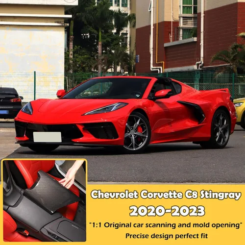 Miniatura 6 de CHEAYAR Cubierta de Caja de Reposabrazos Central del Interior del Automóvil Cubierta Protectora de Caja de Consola Compatible con Chevrolet Corvette