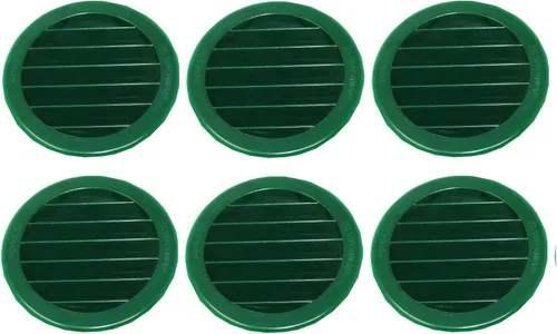 Miniatura 14 de Cubierta redonda de rejilla de rejilla de reptil de rejilla de ventilación de aire de plástico verde o bronceado de 2 pulgadas (6, bronceado)
