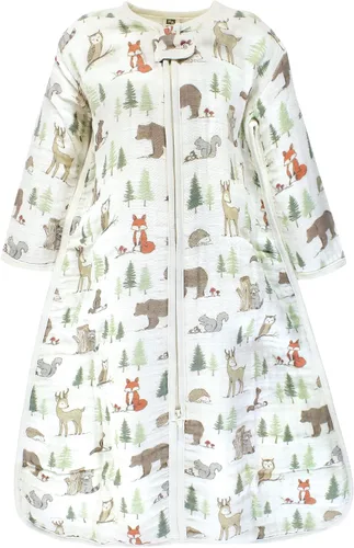 Miniatura 4 de Hudson Baby Saco de dormir unisex de muselina de manga larga para bebé, manta portátil, saco de dormir color fantasía (Modern Safari)