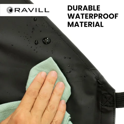 Miniatura 8 de Ravill Delantal impermeable para hombres y mujeres, delantales de trabajo multiusos de 35 pulgadas para lavavajillas, aseo de perros, limpieza
