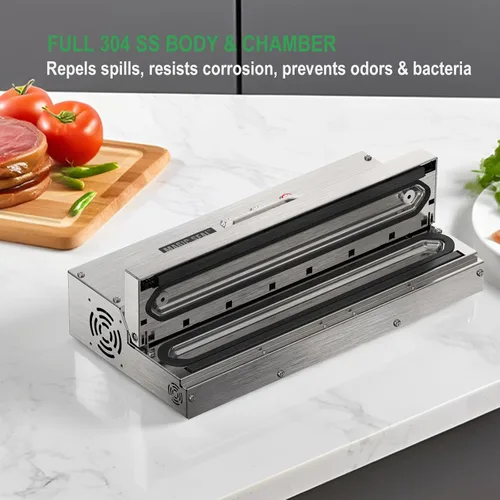 Miniatura 6 de MAGIC SEAL Sellador al vacío comercial de 16 pulgadas, máquina de envasado al vacío automática construida de acero inoxidable 304