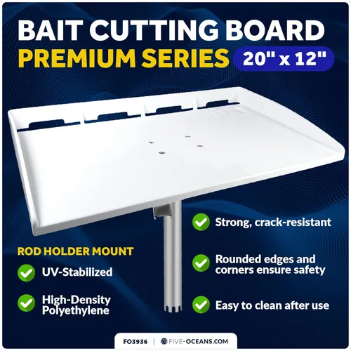 Miniatura 4 de Five Oceans Tabla de cortar para barco, 20 x 12 pulgadas - Mesa de filete premium con soporte para barra, ranura para cuchillo, almacenamiento