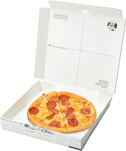 Miniatura 6 de Restaurantware Eco Pie - Cajas de pizza de 10.6 x 10.6 x 1.7 pulgadas, 50 cajas de entrega de pizza corrugada, reutilizables como platos, cajas