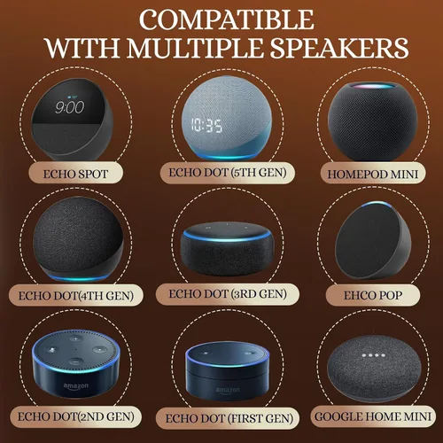 Miniatura 6 de Dream Color - Base de altavoz con luz LED, soporte de escritorio, compatible con Echo Dot (5ª generación), Echo Spot, HomePod Mini, Echo Dot