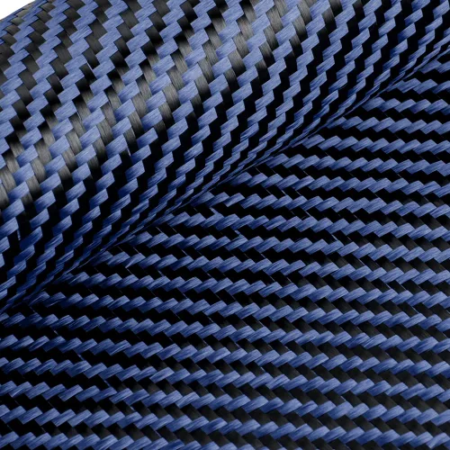 Miniatura 2 de BARTOO Rollo de tela de fibra de carbono de 4.9 pies x 12 pulgadas, 2 x 2 tejido de sarga de 3 k/7.76 oz, hoja de fibra de carbono de alta Azul