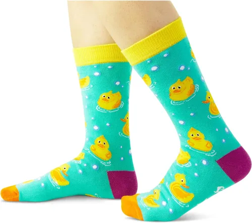 Miniatura 2 de Zmart Calcetines divertidos de goma para mujer, calcetines de pato lindos para hombres, regalos de pato de goma, regalos para amantes de los patos