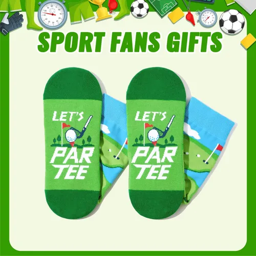 Miniatura 4 de Zmart Calcetines divertidos para hombres y mujeres, regalos para amantes del golf, caza, pesca, calcetines de Navidad
