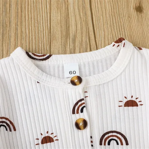 Miniatura 3 de Body de manga corta para bebé, traje de manga corta, mono de manga corta, mono con estampado de arco iris