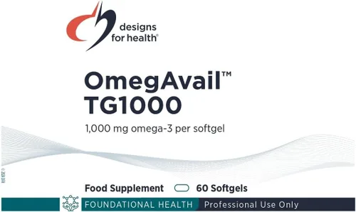 Miniatura 3 de Designs for Health OmegAvail TG1000 - Suplemento de aceite de pescado TG (triglicérido) con EPA/DHA - Altamente concentrado 1000 mg de omega-3 por