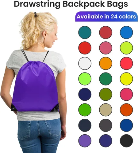 Miniatura 2 de DPEI 72Pcs Drawstring Backpack Bag Drawstring Gym Bags Bulk,Sport Bag, 24
