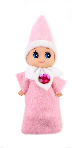 Miniatura 4 de WULEEUPER - Muñeca pequeña de elfo, diseño de elfos de Navidad. Regalos de decoración de Navidad Niño azul