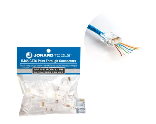 Miniatura 9 de Jonard Tools Conectores de paso RJ45-525 CAT5e RJ45 para cables de red (paquete de 25)