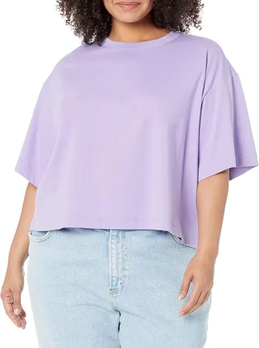Miniatura 5 de Tienda Essentials Camiseta de manga corta de algodón orgánico con hombros caídos para mujer (disponible en tallas grandes)