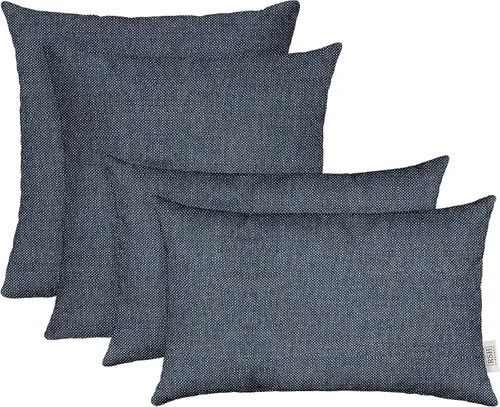 Miniatura 37 de RSH DECOR: Sunbrella Juego de 4 almohadas lumbares y cuadradas 20 x 12 pulgadas y 17 x 17 pulgadas Tela resistente al agua y a la decoloración