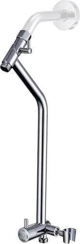 G-Promise Válvula desviadora de ducha totalmente metálica con soporte bajo, extendida de 13.5 pulgadas, válvula desviadora de 3 vías con modo de