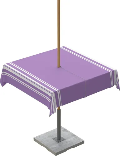 Miniatura 40 de QueenKer Mantel para exteriores con agujero para paraguas, líneas minimalistas, hojas, flores, mesas rectangulares azules, colección de mesa