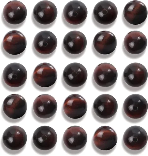 Miniatura 25 de 100 cuentas de jade birmano liso natural de 0.236 pulgadas (0.236 in), cuentas redondas sueltas de piedras preciosas para fabricación de joyas