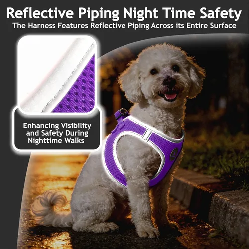 Miniatura 6 de Kruz - Arnés para perro (pecho de 13.5 a 14 pulgadas, peso de 4 a 6 libras) Athletica chaleco ajustable resistente sin estrangulamiento para perros