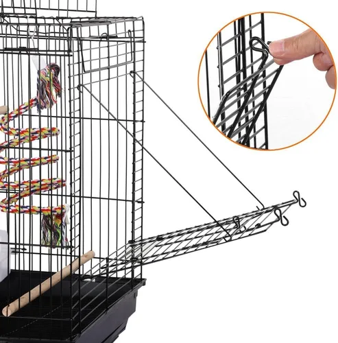 Miniatura 7 de Yaheetech Jaula de viaje para pájaros con tapa abierta para Conure Sun Periquito Green Cheek Conure Lovebird Budgie Finch Canary, tamaño pequeño