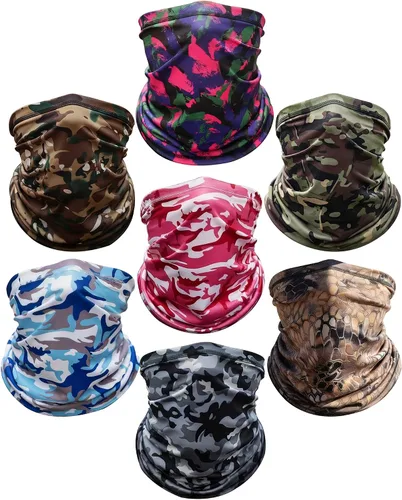 Miniatura 17 de Xeoxarel Neck Gaiter, 7 Pack Cooling UV Protection, Bandana Face Mask Scarf for Men and Women